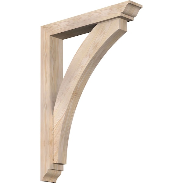 Ekena Millwork Thorton Traditional Smooth Bracket w/ Offset Brace, Douglas Fir, 5 1/2"W x 32"D x 44"H BKT0604X32X44THR01SDF - main